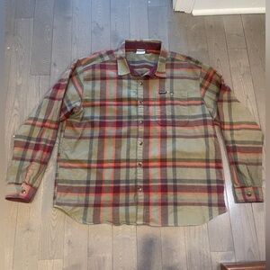 Columbia Men’s XXL Plaid Flannel Button-Up Shirt Long Sleeve